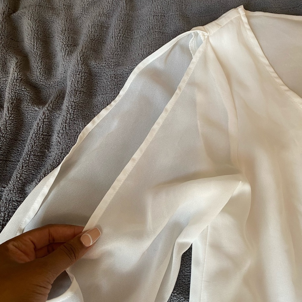 Layered Off-White Mini Dress